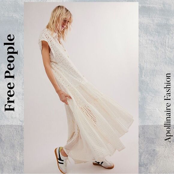 Free People Cream Maxi Dress - Picture 6 of 8